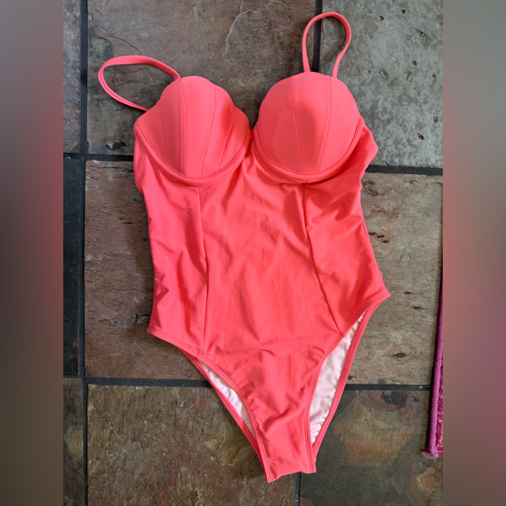 Coral one piece swim